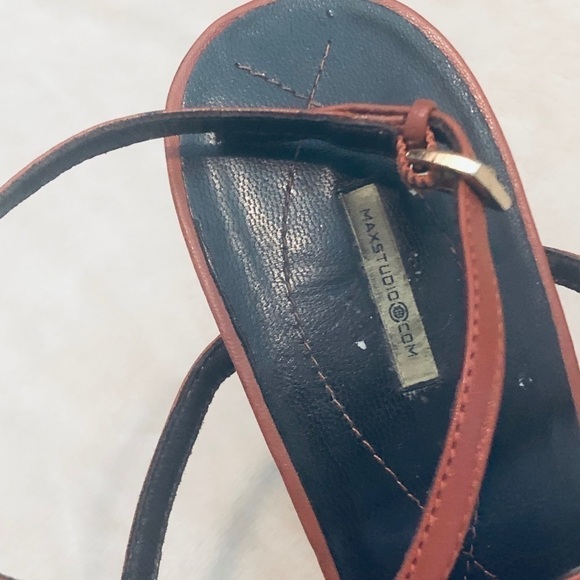 Orange Heels Max Studio Semel Sandals - Picture 3 of 8